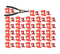 61 Pezzi Occhiali Anti Beccata con Pinze, Plastica | Protezione Oculare, Fissaggio Sicuro e Comodo, Accessorio per Volatili e Pollame, Riduce Lesioni