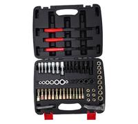 61-Piece Thread Repair Kit, Color Coded UNC UNF Metric Thread Restorer Tool Set, with Taps Dies Thread Files and Thread Pitch Gauge for Automotive Machinery Industrial Repair