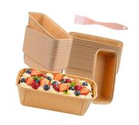 61 stampi monouso per torte e cupcakes, con materiali in carta resistente calore, include un pennello in silicone, pirottini consumabili