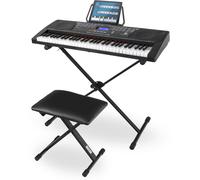 61 Tastiera Musicale Pianola Elettrica Pianoforte USB con Tasti Illuminati MP3