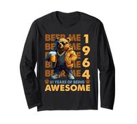 61 Year Old Bear Vintage 1965 Limited Edition 61st Birthday Maglia a Manica