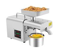 610 W, macchina automatica per l'estrazione di olio caldo/freddo 304, in acciaio inox, per olio elettrico, temperatura di pressatura 50-250 gradi, regolabile per seme di lino, seme di canapa