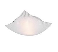 612200100 TRIO LIGHTING PLAFONIERA ELISA VETRO RIG.BIANCO12XE27 D.30X30 G.CROMO