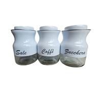 61299 TRIS BARATTOLI BIANCO/ARGENTO 500 ML