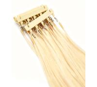 #613,12 in/30cm,Estensioni per Capelli 6D Biondo Naturale Liscio, Capelli Umani Permanentabili e Tintabili, Estensioni per Capelli Senza Tracce e Invisibili, 5 File