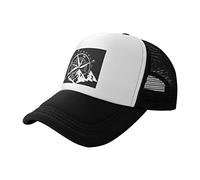 614 Cappello Piatto Bussola di Montagna Tappo A Rete Unisex Cappellini Casuali Protezione UV Trucker Cappello per Estate Adulto Running