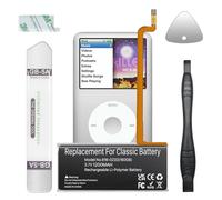 616-0232, batteria di ricambio da 1200 mAh, ad alta capacità, compatibile con iPod 5th-7th Generation Video Classic A1136 A1238 6th 80 GB 6.5th 120 GB 7th 160 GB 5th 30 GB con kit di attrezzi di