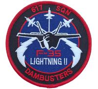 617 Dambusters Squadron RAF F-35 Lightning Embroidered Patch Badge MOD LICENSED