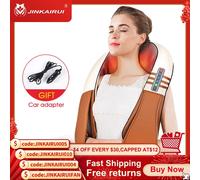 618FAST2 JinKaiRui a forma di U Shiatsu elettrico collo posteriore spalla massaggiatore corpo infrarossi riscaldato impastare auto/massaggio domestico