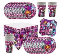 61PCS Decorazione per Feste di Compleanno Monster ,Stoviglie Monster,Monster Decorazioni per Feste Animal Party Stoviglie Set con Piatti Tovaglioli Tovaglia per Monster Decorazione di Feste di Complea