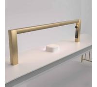 62.01IN Lampada per Unghie a Mezzaluna, Lampada da Scrivania Dimmerabile con Manopola e Display, 3000K-6000K, Lampada Professionale per Manicure Ufficio Studio Lettura (Porta USB)(Gold)