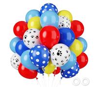 62 pezzi - Palloncini blu, rossi e gialli con le impronte