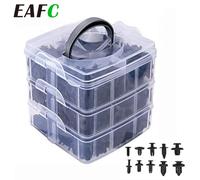 620 pz/scatola Auto Clip di Fissaggio Misto Carrozzeria Push Fermo Spille Rivetto Paraurti Porta Pannello di Rivestimento Fermo Kit di Fissaggio