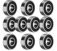 6201-2RS 10 Pezzi 6201-2RS - Cuscinetti a Sfera Sigillati, 12 X 32 X 10 Mm, Pre-