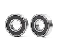 6204-2RS - Cuscinetti a sfera con scanalatura profonda e doppia guarnizione in gomma, ABEC-5, pre-lubrificati, per macchine da giardino, giocattoli elettrici e utensili, ecc. (confezione da 2 pezzi)