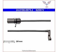 620975 Sensore contatto usura freni Ate Anteriore per AUDI Q5 A7 A6 A5 A4
