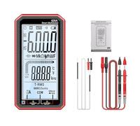 620A 6000 Conteggi Multimetro Digitale Intelligente Transistor Tester Vero Misuratore Di Capacità Elettrica Automatica Resistenza Alla Temperatura Facile Da Usare(620A Red)