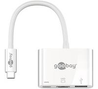 Goobay 62104 Adattatore Multiporta da USB-C a HDMI, PD, Bianco, 0.15 m Lunghezza del Cavo