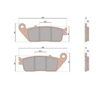 6215572BS - SERIE PASTIGLIE ANTERIORE SINTETIZZATE HONDA ADV 350