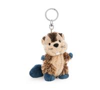 62260 Harry Woodsnacker Portachiavi a forma di castoro, compagno fedele in peluche per lo zaino o la borsa di grandi e piccini, 10 cm, marrone