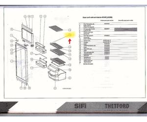 62362508 FERMO RIPIANO (GRANDE) PER FRIGO THETFORD N 145 CARAVAN&CAMPER
