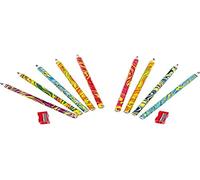 6238 Colori a pastello «Arcobaleno» small foot in legno, con mine colorate che cambiano colore, 11 pz (9 matite 2 temperamatite), da 3 anni in poi
