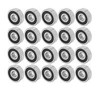 625RS Rubber Sealed Ball Bearings 20pcs | 16mmx5mmx5mm Deep Groove for Smooth Rotation | Low Noise Bearings for Hobby Projects/DIY Tools/Small Motors
