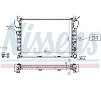 62774A NISSENS Radiatore, Raffreddamento motore per MERCEDES-BENZ