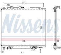 62802 NISSENS Radiatore, Raffreddamento motore per MITSUBISHI