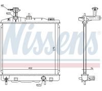 Radiatore, raffreddamento motore NISSENS 628988