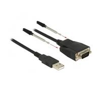 DeLOCK Adapter USB 2.0 Type A Male 1 x Serial RS-232 DB9 Male with Screws and Nu