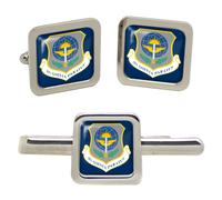 62d Airlift Wing Gemelli USAF Con Polsino Quadrato E Fermacravatta Set