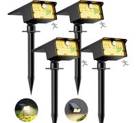 62LED-3 Modes Faretti Solari a LED Da Esterno Con Sensore Di Movimento, 4 Pezzi