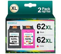 62XL 62 XL Cartucce di ricambio per HP 62 cartucce per HP 62XL HP62 XL Black Color HP 62 nero e colore per HP Envy 5640 5540 7640 5548 5544 5646 OfficeJet 5740 5742 250 cartucce (confezione da 2)