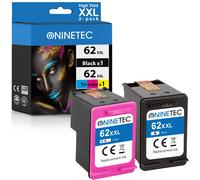 62XL Nero e Colore Compatibile Multipack di ricambio per HP 62 XL 62 XL per HP