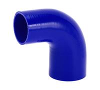 63-76mm ID 120mm 4.72" Lungo 90 gradi Tubo flessibile silicone per auto blu