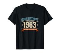 63° Compleanno 1963 Legend Born Vintage Heritage Retro Maglietta