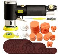 63 in 1, Levigatrice Orbitale Ad Aria Compressa, Mini Lucidatrice per Auto, Set
