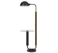 63 " Marrone Vassoio Tavolo Piantana Con Bronzo Trasparente Vetro Cupola