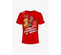 63 T-Shirt Celebrativa Mondiale Bagnaia 2023,S,Rosso