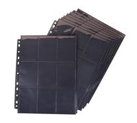 630 buste per carte Pokemon, 35 pagine buste da gioco collezione double face, buste vergini Pokemon Trading Card Sleeves, nero