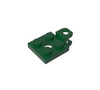63082 Piastra Speciale a Cerniera 2x2 con Presa per Sfera, Corto, Appiattito con Fori e Foro per Asse al Centro, 50 Pezzi-compatibile con Lego Mattoncini da Costruzione, Colore Verde scuro
