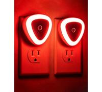 630nm Luce Notturna Bambini da Presa con Sensore Crepuscolare Rossa 2 Pezzi