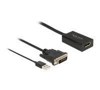 Delock Adattatore DVI maschio per DisplayPort 1.2 femmina nero 4K con 63189