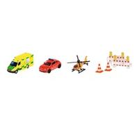 siku 6332, Set Regalo Mezzi di Soccorso, Maggiolino VW di Soccorso, Ambulanza Mercedes, Elicottero, Set Giocattolo, Plastica e Metallo, Multicolore, Inclusi 2 Coni e 2 Transenne