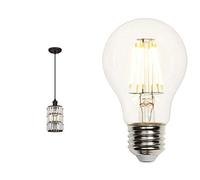 63384 Lampada a sospensione per interni monoluce, finitura bronzata ad olio con vetro in prima ain cristallo, lampadina inclusa