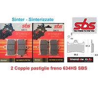 542HF - 1 CP Pastiglie Freno Anteriori SBS Ceramic per HONDA XBR 500 S dal 1985