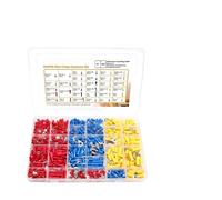 635 pezzi di connettori for cavi elettrici, terminali a crimpare for cavi isolati, assortimento misto di connettori a sgancio rapido con forcella e anello di testa