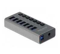 DeLOCK 63669 hub di interfaccia USB 3.2 Gen 1 (3.1 Gen 1) Type-B 5000 Mbit/s Grigio