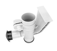 637R 12363 Supporto per tubo e valvola a getto d'aria, compatibile con Intex C1000 Krystal Clear Air Jet Valve Ingresso Adattatore Connettore, adatto per piscina fuori terra (con tappo nero)